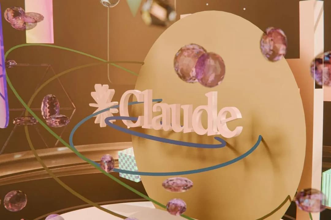 Логотип Claude в объёмной сцене